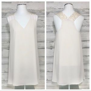 Zoa Crepe Sequin Panel Dress